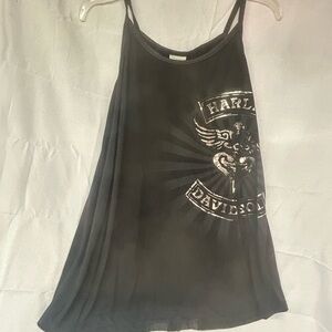 Harley-Davidson Black Graphic Sleeveless Tank Top